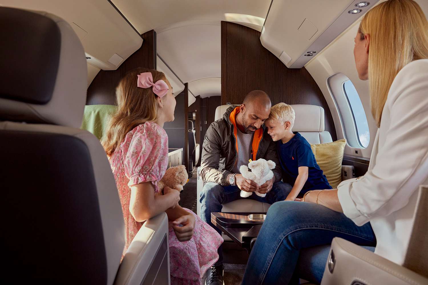Family And Friends Vacations Leisure And Bonding On A Private Jet In The UAE